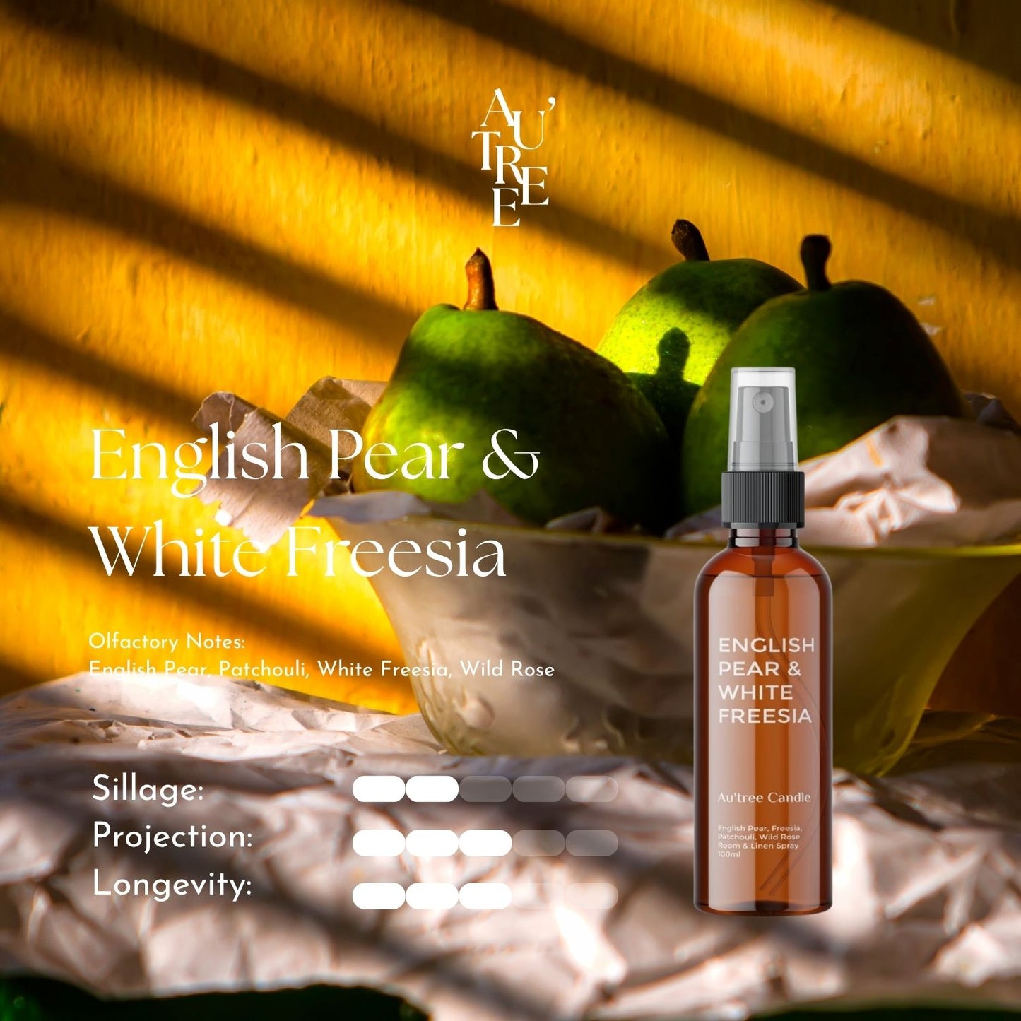 English Pear & White Freesia Room and Linen Spray