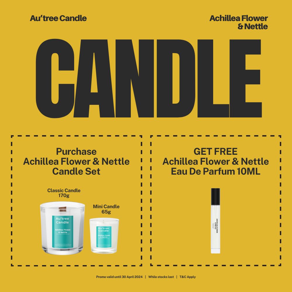 Achillea Flower & Nettle Candle Set [FREE Achillea Flower & Nettle Eau De Parfum 10ML]