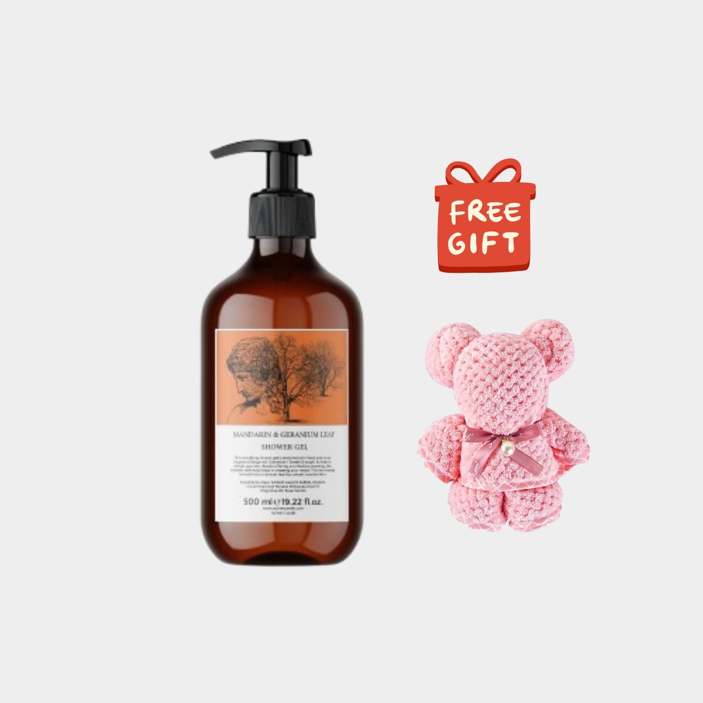 Mandarin & Geranium Shower Gel 500ml with Free Face Towel