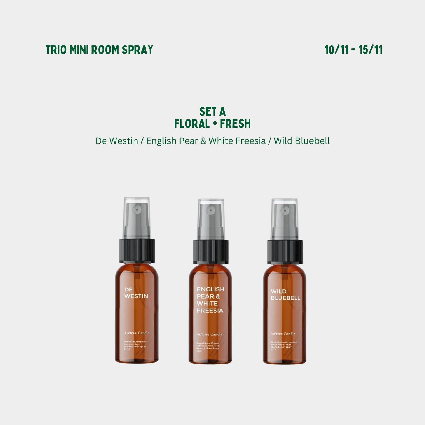 11.11. Trio Mini Room Spray