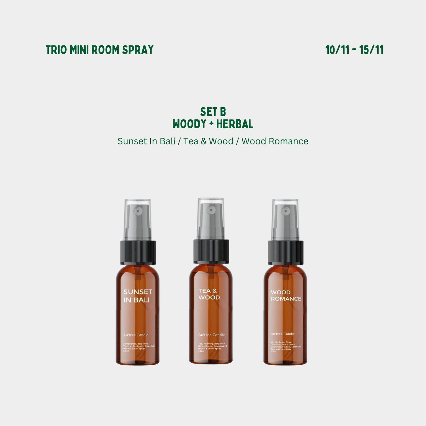 11.11. Trio Mini Room Spray