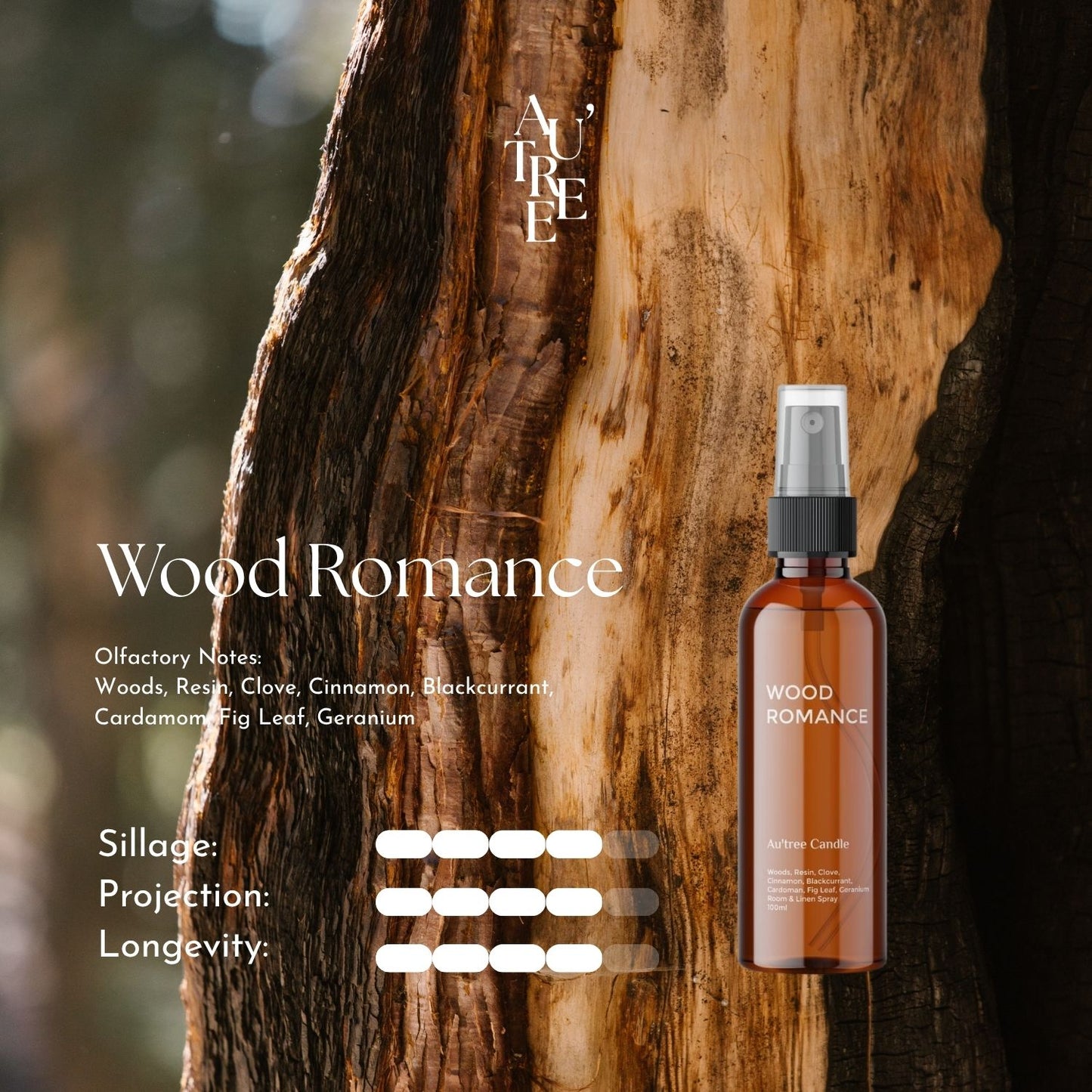 Wood Romance Room and Linen Spray