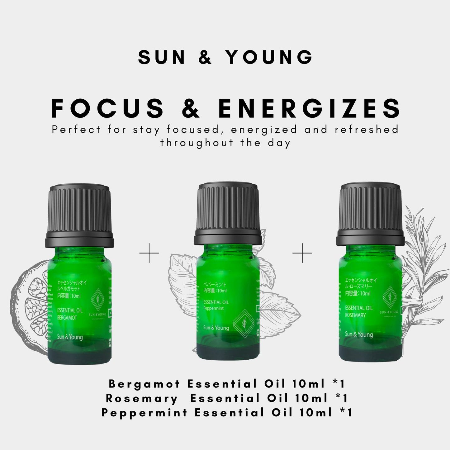 Focus & Energizes Aromatherapy Set